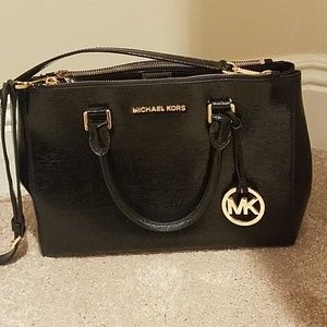Michael Kors Black Leather satchel "Sutton"